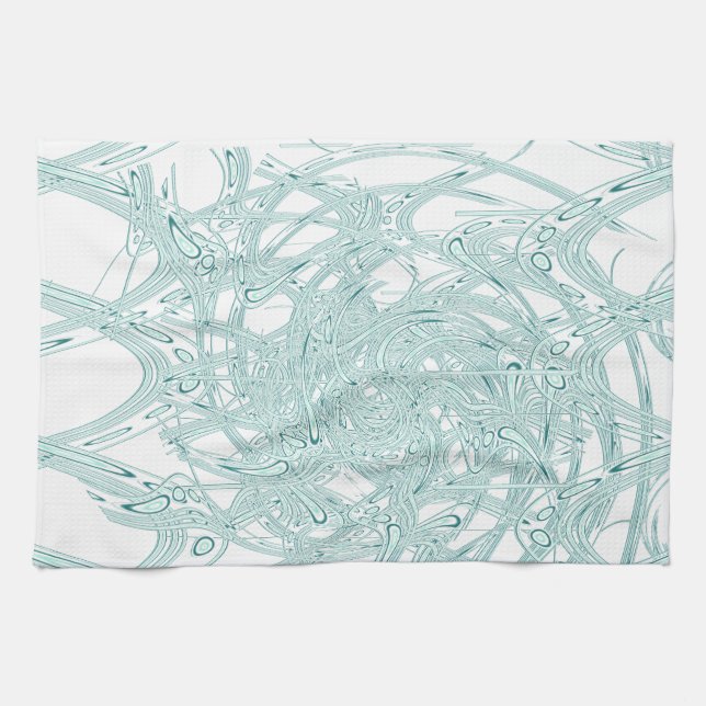 Grünes Licht in Weiß Handtuch (Horizontal)