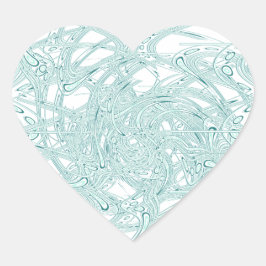 Grünes Licht in Weiß Herz-Aufkleber