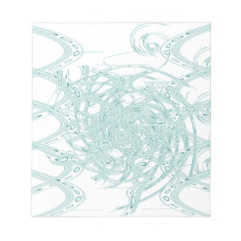 Grünes Licht in Weiß Notizblock