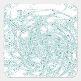 Grünes Licht in Weiß Quadratischer Aufkleber