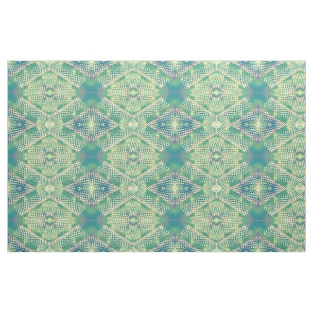 Grünes, Lila gelbes, geometrisches Gewebe Stoff (Fat Quarter (45,7 x 55,9 cm))