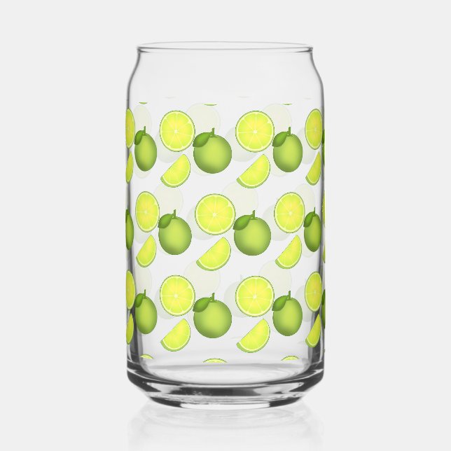 Grünes Limones Muster Dosenglas (Rückseite)