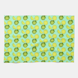 Grünes Limones Muster Geschirrtuch