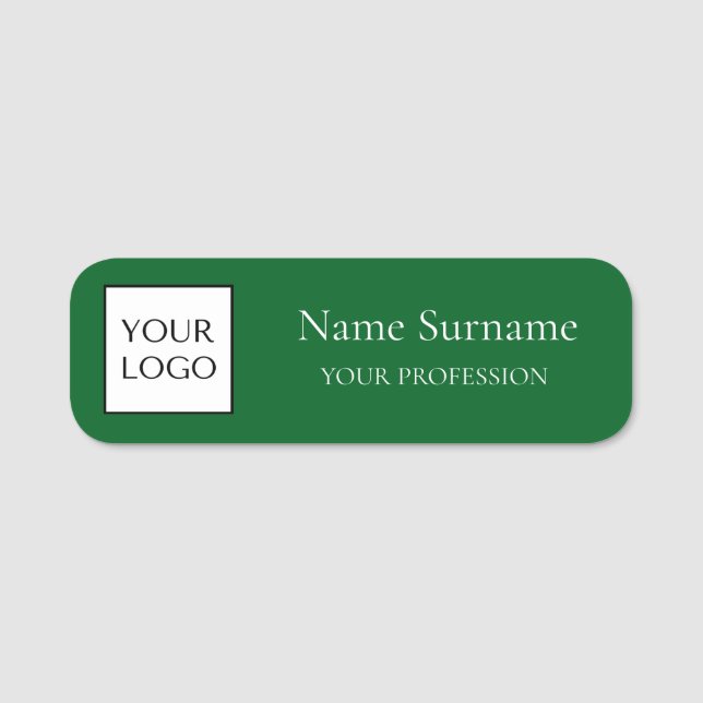 Grünes Logo Werbeartikel  Namensschild (Vorderseite)