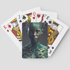 Grünes Mädchen Spielkarten