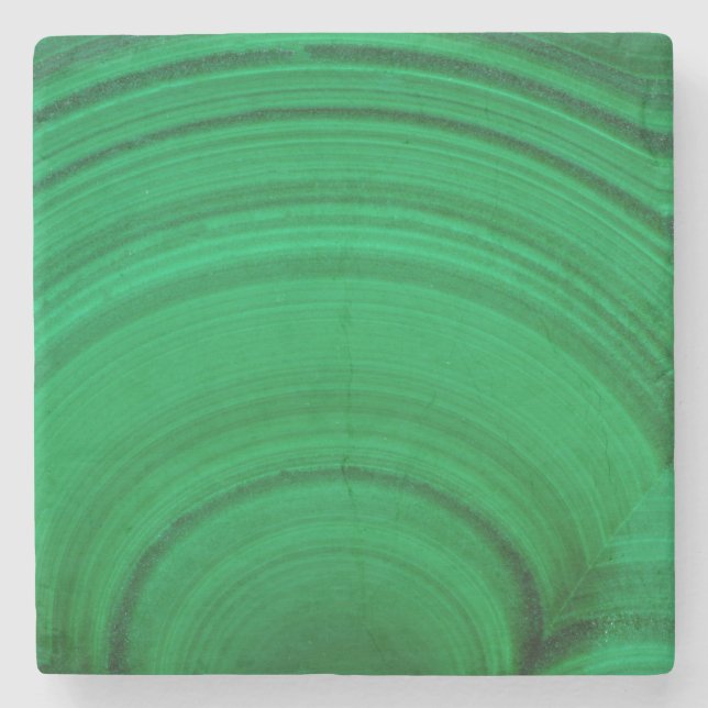 Grünes Malachit Nah Steinuntersetzer (Vorderseite)