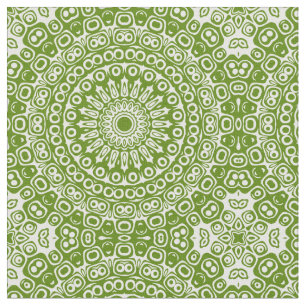 Grünes Mandala Naturmuster Stoff