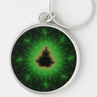 Grünes Mandelbrot Set Schlüsselanhänger