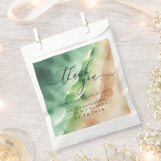 Grünes Meer - Feierliche Minimalistische Hochzeit Geschenktütchen