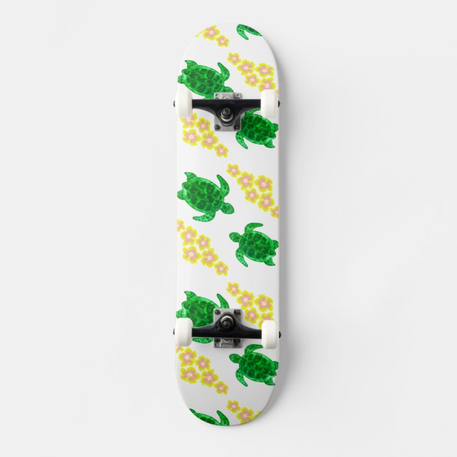 Grünes Meer Turltes Skateboard (Vorderseite)