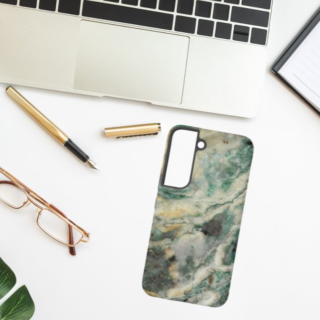 Grünes Meerwasser-Steinmuster Samsung Galaxy Hülle (In Situ)