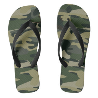 Grünes militärisches Tarnmuster Flip Flops