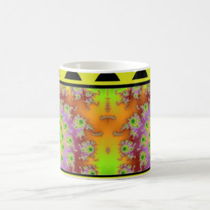 Grünes Mit Augen Fraktal Tasse