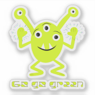 Grünes Monster Aufkleber