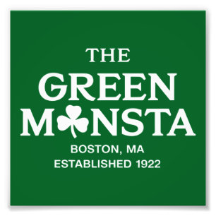 Grünes Monster Boston Green Monstah Baseball-Gesch Fotodruck