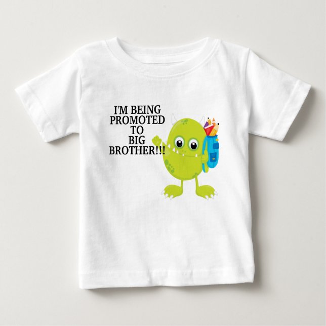 Grünes Monster für den Großen Bruder Baby T-shirt (Vorderseite)