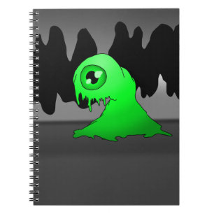 Grünes Monster-Notebook Notizblock