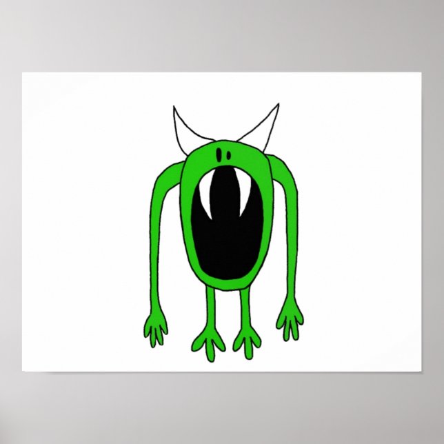 Grünes Monster Poster (Vorne)