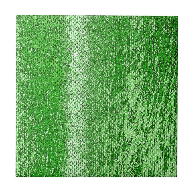 Grünes Mosaikmuster Fliese (Vorderseite)