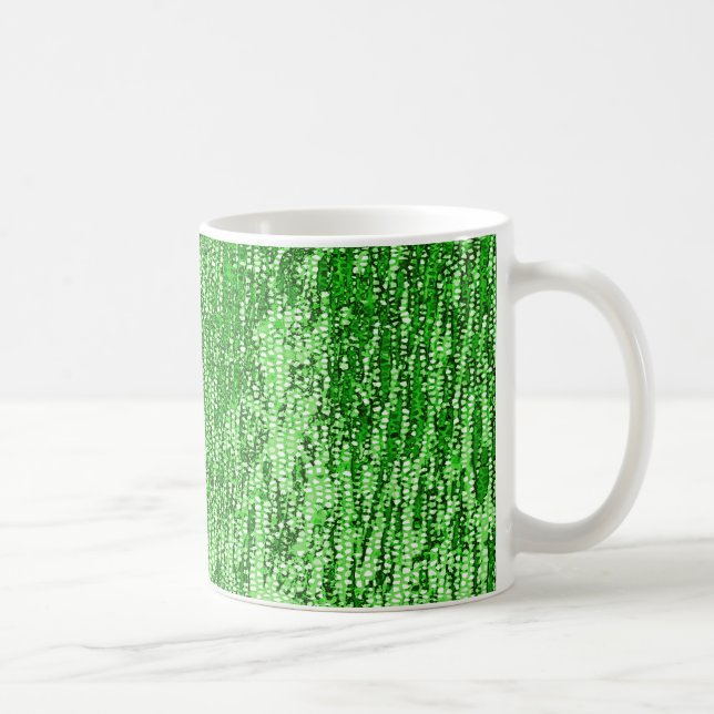 Grünes Mosaikmuster Kaffeetasse (Rechts)