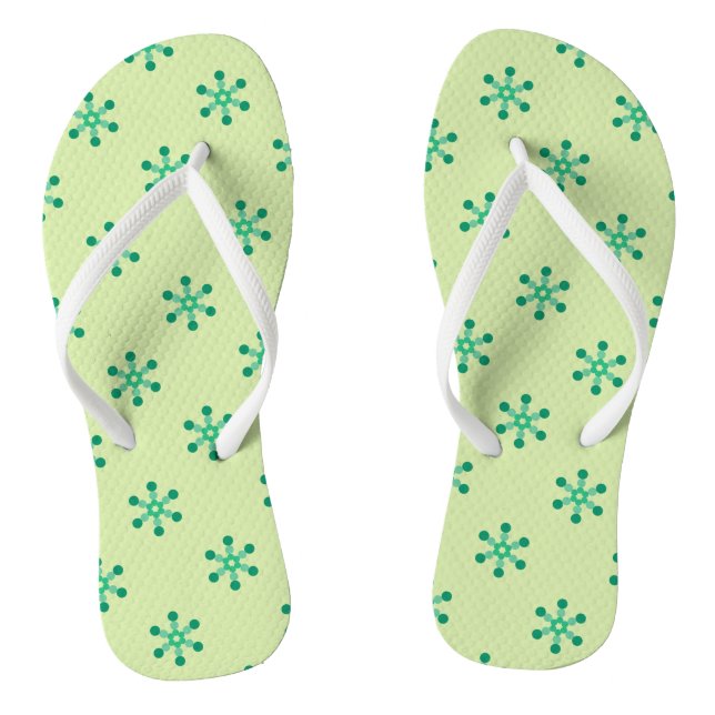 Grünes Motiv Muster Flip-Flops Flip Flops (Fußbett)