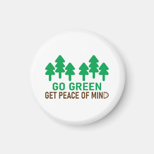 Grünes motivierendes Design zum Schutz der Natur Magnet