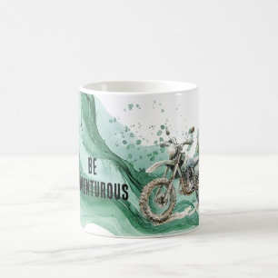 Grünes Motorrad-Abenteuer Kaffeetasse