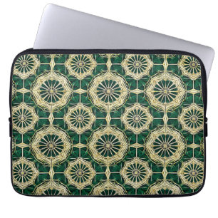 Grünes Multicolor-Muster Laptopschutzhülle