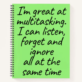 Grünes Multitasking Notizbuch