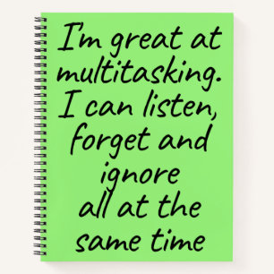 Grünes Multitasking  Notizbuch