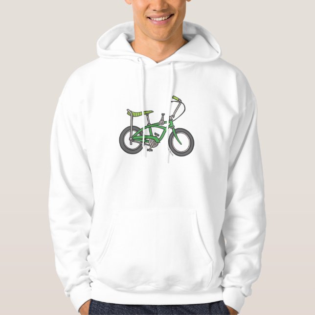Grünes Muskel-Fahrrad Hoodie (Vorderseite)