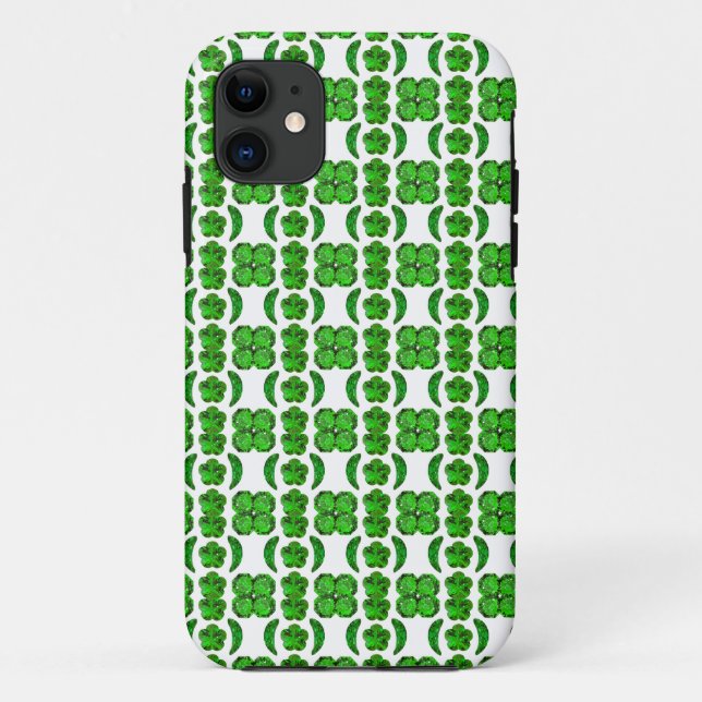 Grünes Muster Case-Mate iPhone Hülle (Rückseite)