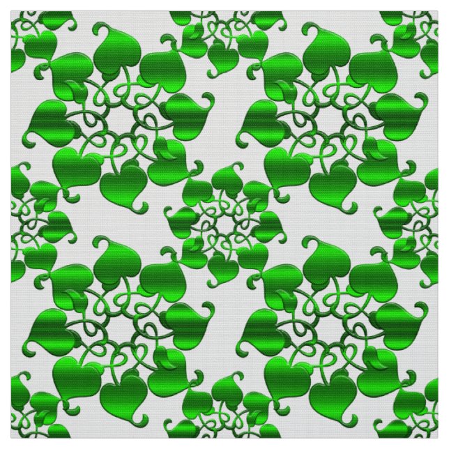 grünes Muster der Blumenkreise mit Blätter Stoff (Muster)