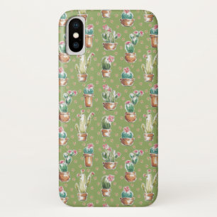 Grünes Muster des Wüsten-Blüten-Schritt-  Case-Mate iPhone Hülle