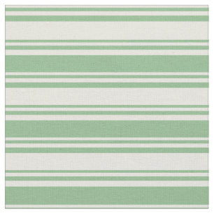 Grünes Muster in Beige und Dunklem Meer Stoff