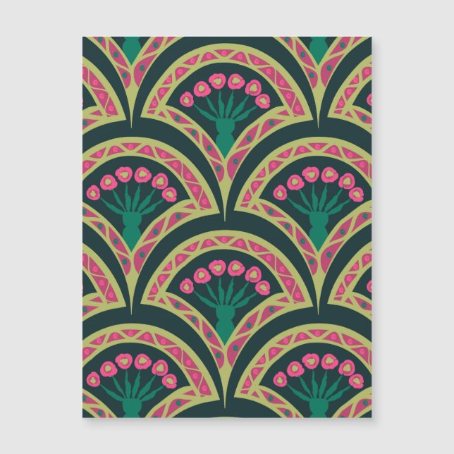 Grünes Muster in der Muschel Magnetkarte (Vorderseite)