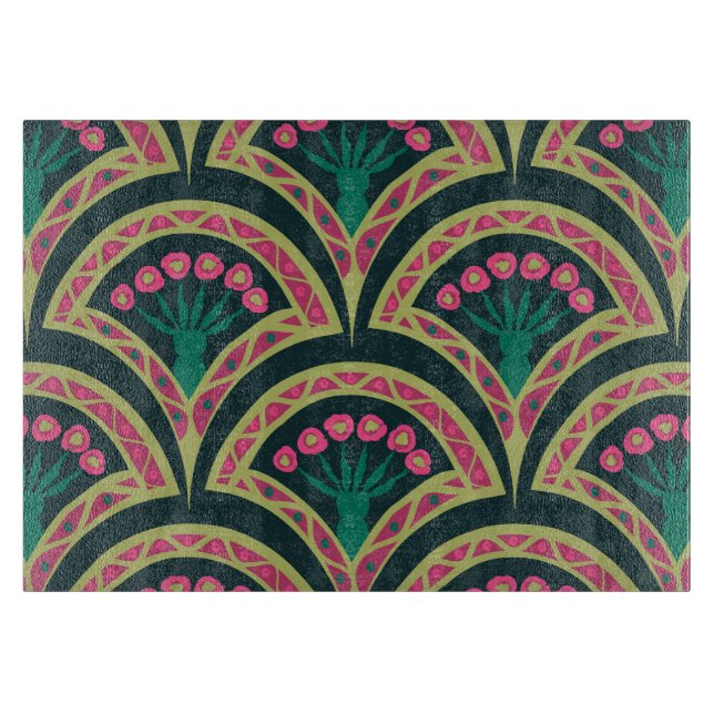 Grünes Muster in der Muschel Schneidebrett (Vorderseite)