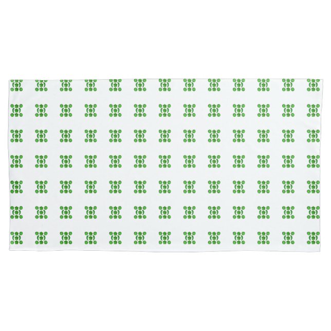 Grünes Muster Kissenbezug (Vorderseite-Links)