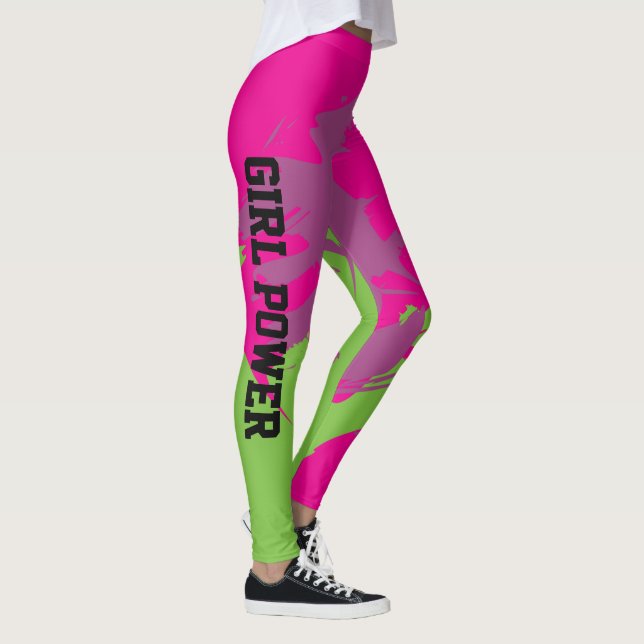 Grünes Muster-kundenspezifische Sport-und Leggings (Rechts)