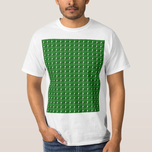 Grünes Muster T-Shirt (Vorderseite)