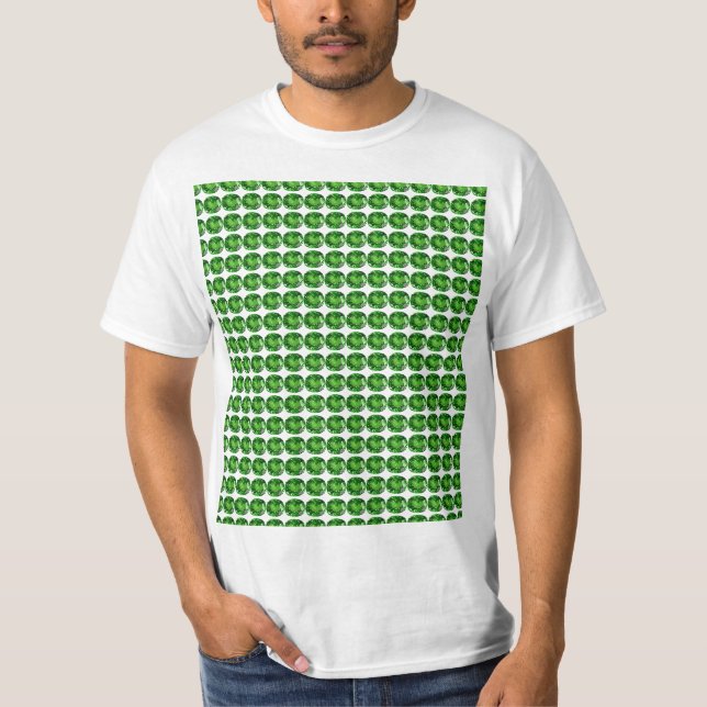 Grünes Muster T-Shirt (Vorderseite)