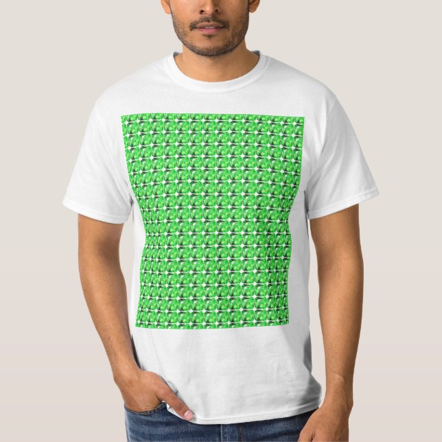 Grünes Muster T-Shirt (Vorderseite)