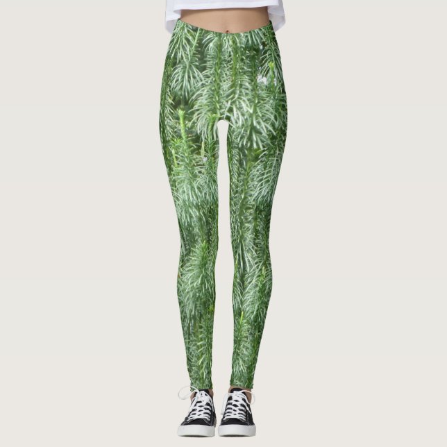 Grünes Nadellegieren Leggings (Vorderseite)