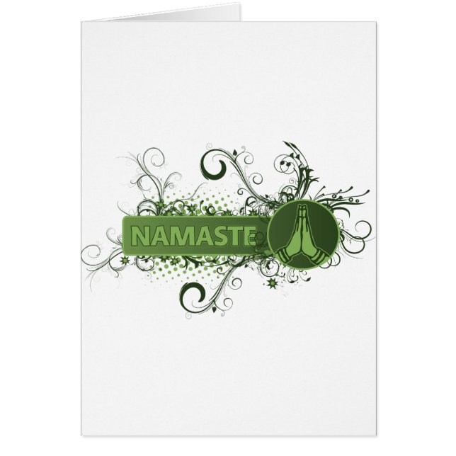 Grünes Namaste Englisch (Vorne)