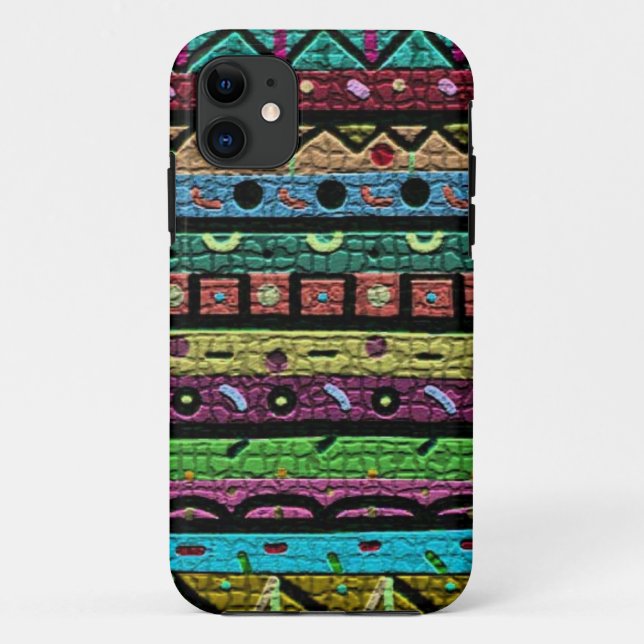 Grünes Neonmosaik Case-Mate iPhone Hülle (Rückseite)