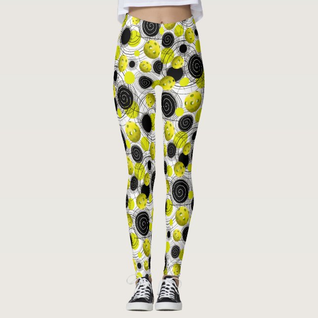 Grünes Neonpickleballs - Leggings (Vorderseite)