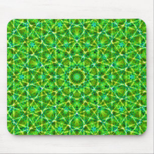 Grünes Netz-Kaleidoskop Mousepad