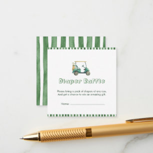 Grünes Neues im Club Golf Cart Windel Raffle Begleitkarte