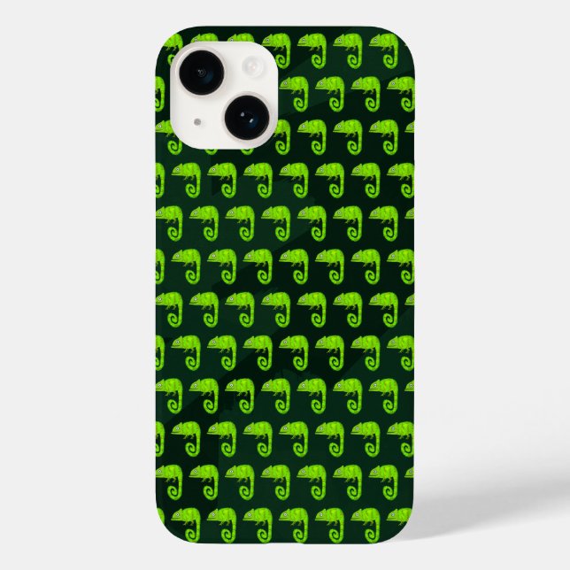 Grünes niedliches Chamäleon Case-Mate iPhone Hülle (Rückseite)