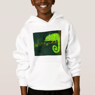 Grünes niedliches Chamäleon Hoodie